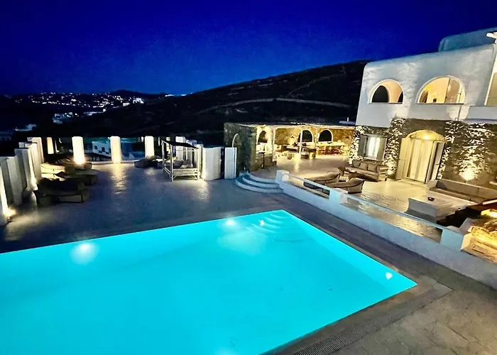 ヴィラ Aegean Soul Pool-sunset-hot Tub By Calypso Sunset *