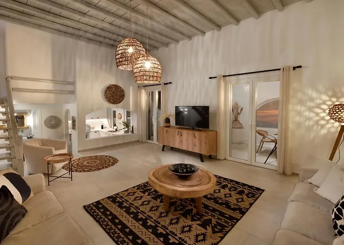 Aegean Soul Pool-sunset-hot Tub By Calypso Sunset Mykonos Town