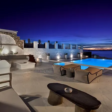 Villa Aegean Soul Pool-sunset-hot Tub By Calypso Sunset Mykonos Town